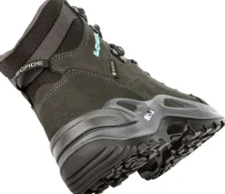 Lowa Mid Height Boots|Hiking Boots-Womens Renegade GTX Mid S Boots - Narrow Width - Asphalt-Turquoise