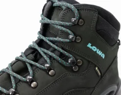 Lowa Mid Height Boots|Hiking Boots-Womens Renegade GTX Mid S Boots - Narrow Width - Asphalt-Turquoise