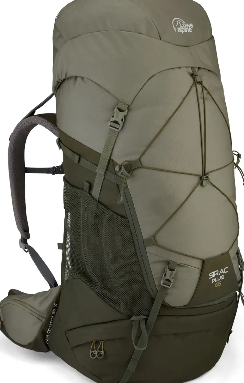 Lowe Alpine Backpacking Packs-Sirac Plus 65 Rucksack - Light Khaki-Army