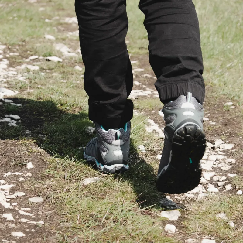 Meindl Hiking Shoes & Boots|Mid Height Boots-Womens Respond Mid II GTX Boots - Anthracite-Turquoise
