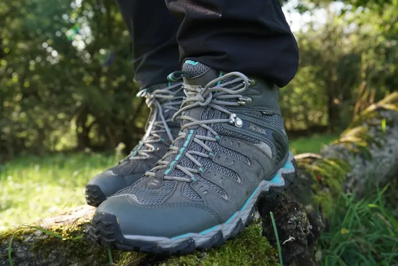 Meindl Hiking Shoes & Boots|Mid Height Boots-Womens Respond Mid II GTX Boots - Anthracite-Turquoise