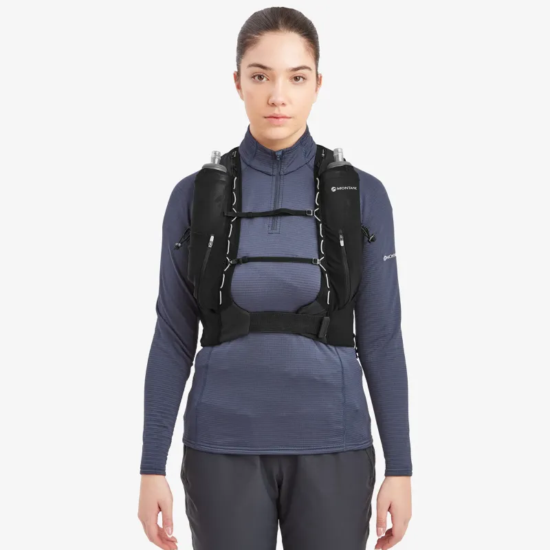 Montane Fast & Light Rucksacks And Vests-Gecko VP 12+ Running Vest - Black