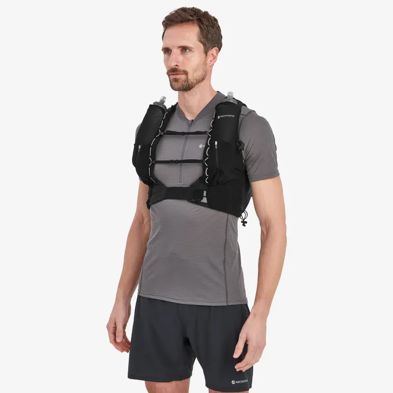 Montane Fast & Light Rucksacks And Vests-Gecko VP 12+ Running Vest - Black