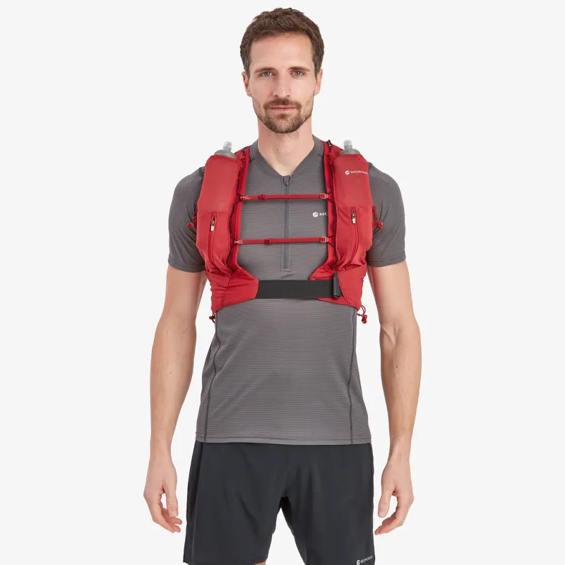 Montane Fast & Light Rucksacks And Vests-Gecko VP 12+ Running Vest - Acer Red