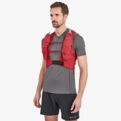 Montane Fast & Light Rucksacks And Vests-Gecko VP 5+ Running Vest - Acer Red