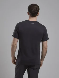 Montane T-Shirts & Baselayers-Mens Abstract Mountain T-Shirt - Midnight Grey