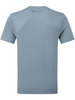 Montane T-Shirts & Baselayers-Mens Abstract Mountain T-Shirt - Stone Blue