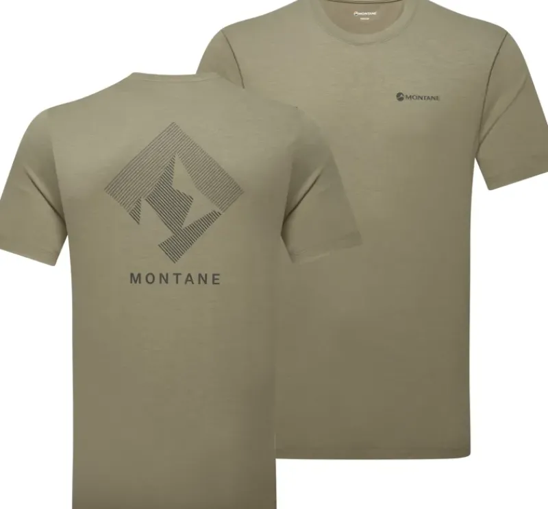 Montane T-Shirts & Baselayers-Mens Alhena Mountain 25 T-Shirt - Caper