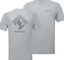 Montane T-Shirts & Baselayers-Mens Alhena Mountain 25 T-Shirt - Pebble Blue