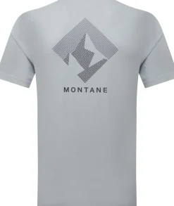 Montane T-Shirts & Baselayers-Mens Alhena Mountain 25 T-Shirt - Pebble Blue