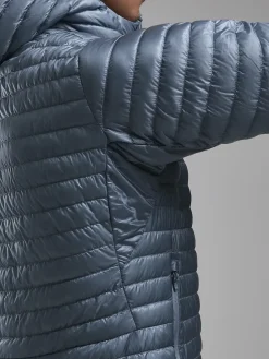 Montane Insulated Jackets-Mens Alpine 850 Nano Hoodie - Stone Blue