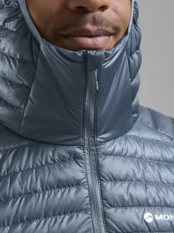 Montane Insulated Jackets-Mens Alpine 850 Nano Hoodie - Stone Blue