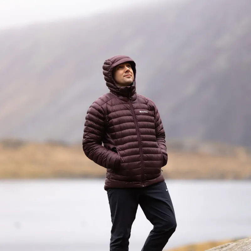 Montane Insulated Jackets-Mens Anti-Freeze Hoodie - Dark Garnet