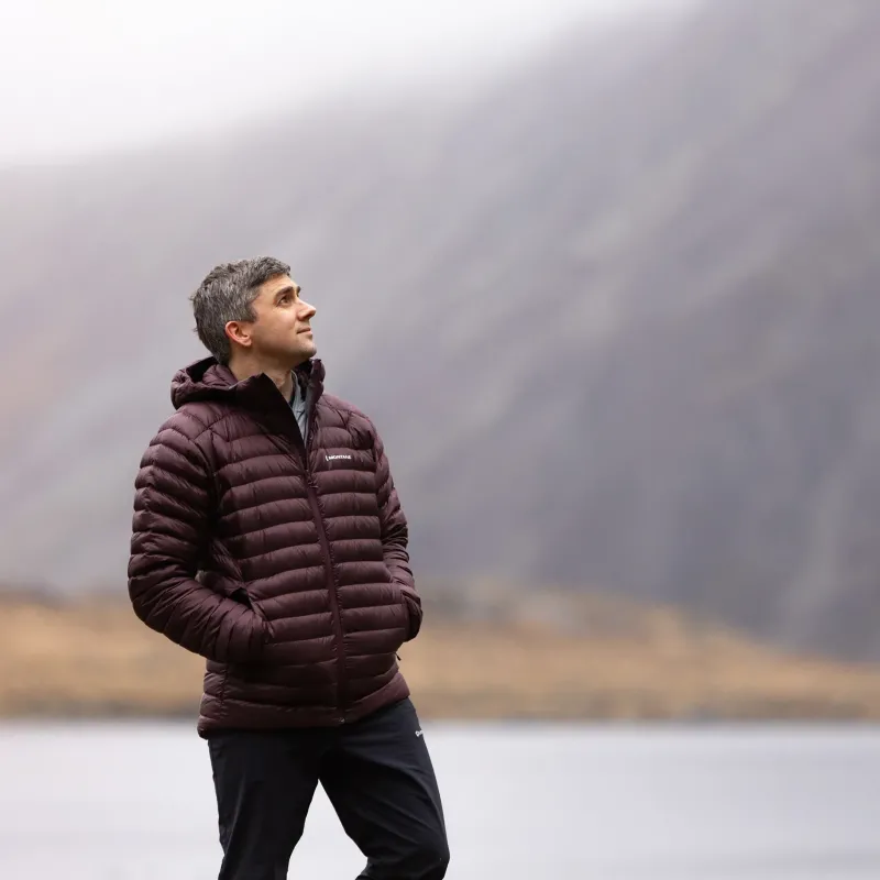 Montane Insulated Jackets-Mens Anti-Freeze Hoodie - Dark Garnet