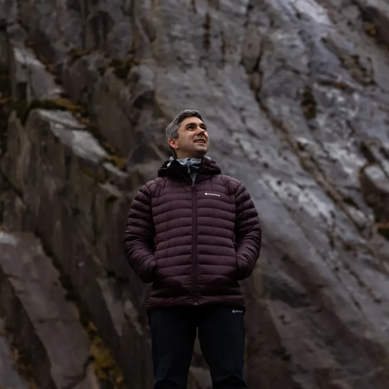 Montane Insulated Jackets-Mens Anti-Freeze Hoodie - Dark Garnet