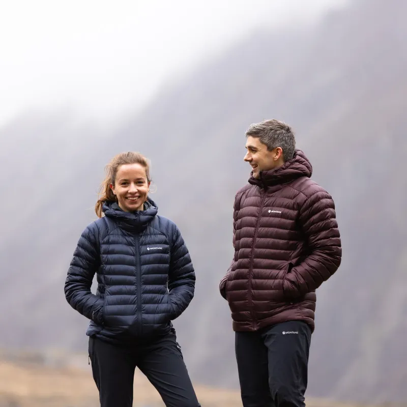 Montane Insulated Jackets-Mens Anti-Freeze Hoodie - Dark Garnet