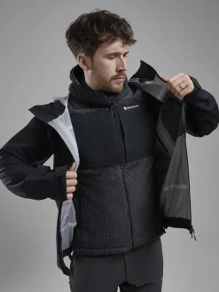 Montane Fleece & Mid Layer-Mens Caldus XT Hoodie - Midnight Grey