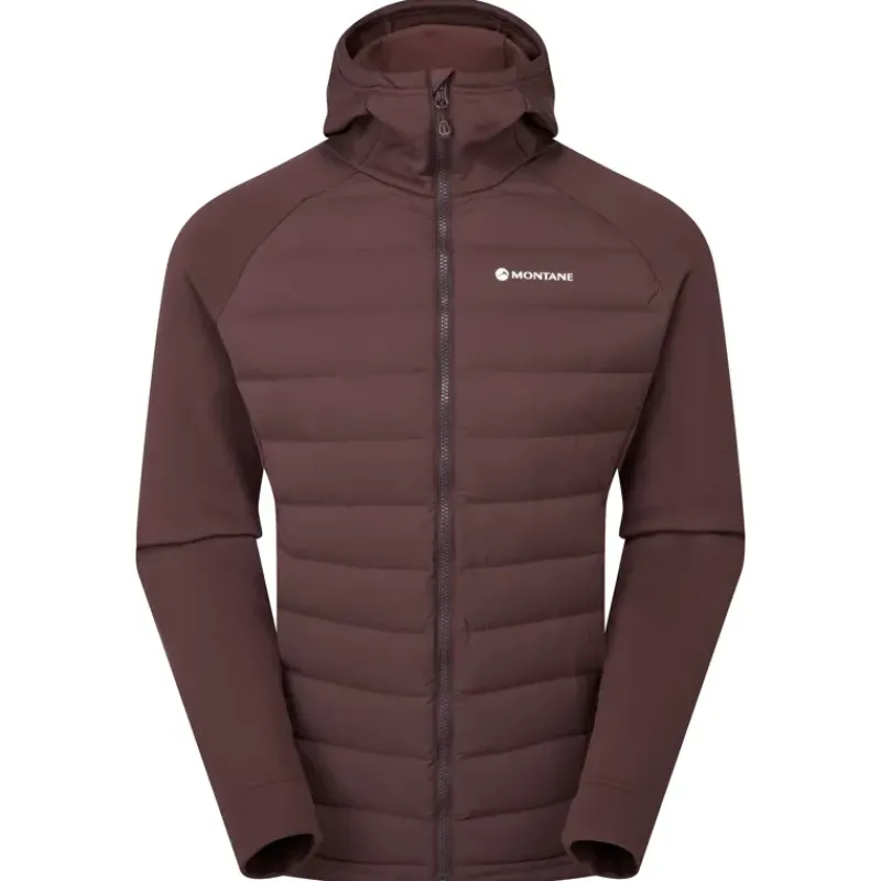 Montane Insulated Jackets-Mens Composite Hoodie - Dark Garnet