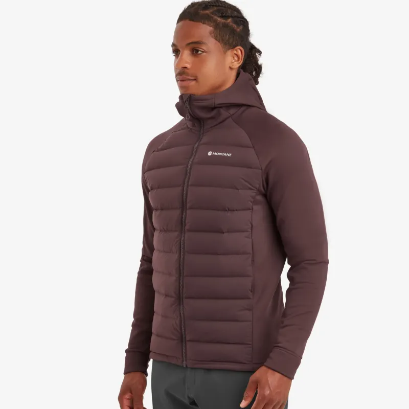 Montane Insulated Jackets-Mens Composite Hoodie - Dark Garnet