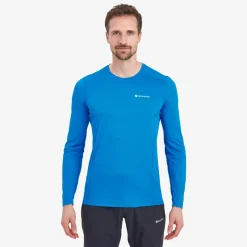 Montane T-Shirts & Baselayers-Mens Dart Lite Long Sleeve T-Shirt - Electric Blue