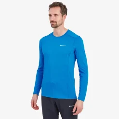 Montane T-Shirts & Baselayers-Mens Dart Lite Long Sleeve T-Shirt - Electric Blue