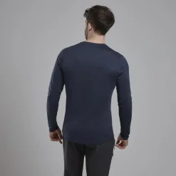 Montane T-Shirts & Baselayers-Mens Dart Long Sleeve T-Shirt - Eclipse Blue