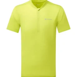 Montane T-Shirts & Baselayers-Mens Dart Nano Zip T-Shirt - Citrus Spring