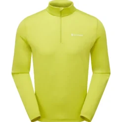 Montane T-Shirts & Baselayers-Mens Dart Zip Neck - Citrus Spring