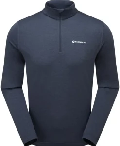 Montane T-Shirts & Baselayers-Mens Dart Zip Neck - Eclipse Blue