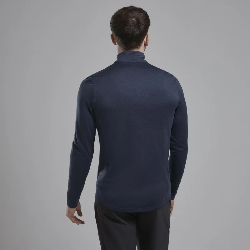 Montane T-Shirts & Baselayers-Mens Dart Zip Neck - Eclipse Blue