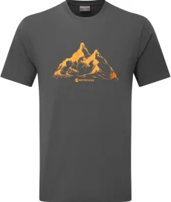 Montane T-Shirts & Baselayers-Mens Dual Mountain T Shirt - Midnight Grey
