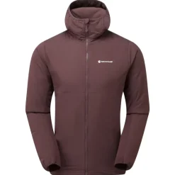 Montane Insulated Jackets-Mens Fireball Lite Hoodie - Dark Garnet