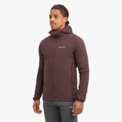 Montane Insulated Jackets-Mens Fireball Lite Hoodie - Dark Garnet