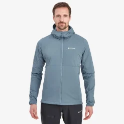 Montane Insulated Jackets-Mens Fireball Lite Hoodie - Stone Blue