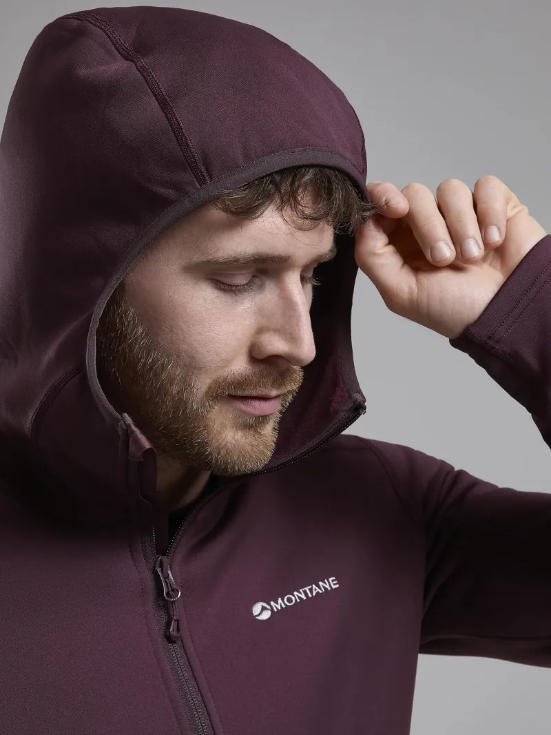Montane Fleece & Mid Layer-Mens Fury Hoodie - Dark Garnet