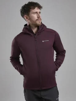 Montane Fleece & Mid Layer-Mens Fury Hoodie - Dark Garnet