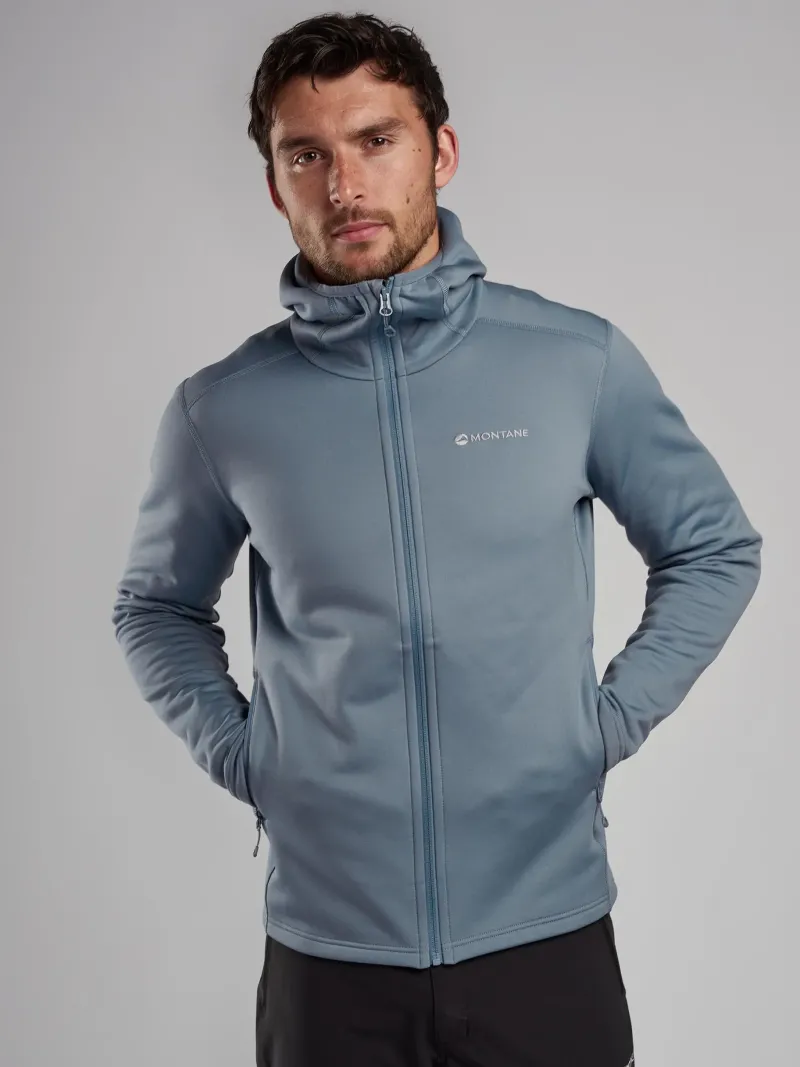 Montane Fleece & Mid Layer-Mens Fury Hoodie - Stone Blue