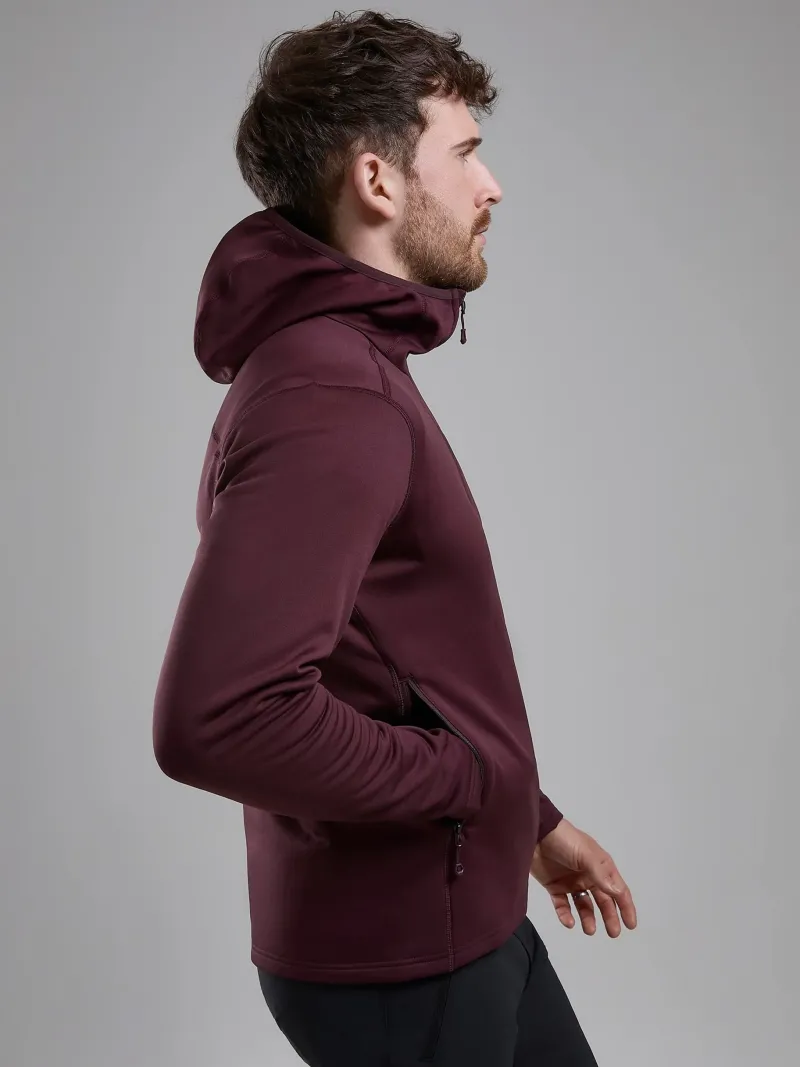 Montane Fleece & Mid Layer-Mens Fury Lite Hoodie - Dark Garnet