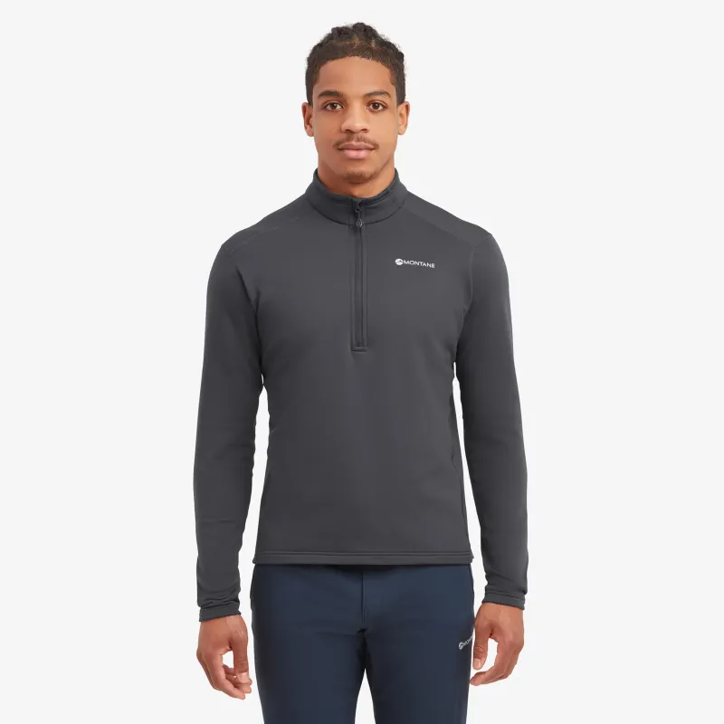 Montane Fleece & Mid Layer-Mens Fury Lite Pull-On - Midnight Grey
