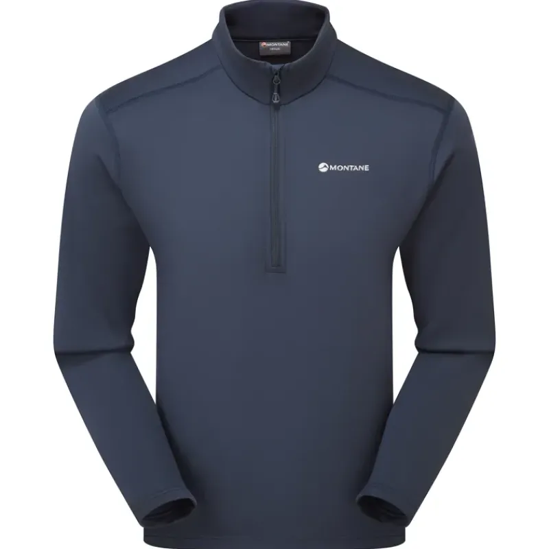 Montane Fleece & Mid Layer-Mens Fury Lite Pull-On - Eclipse Blue