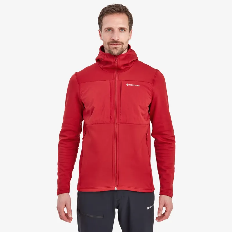 Montane Fleece & Mid Layer-Mens Fury XT Hoodie - Acer Red