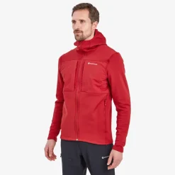 Montane Fleece & Mid Layer-Mens Fury XT Hoodie - Acer Red