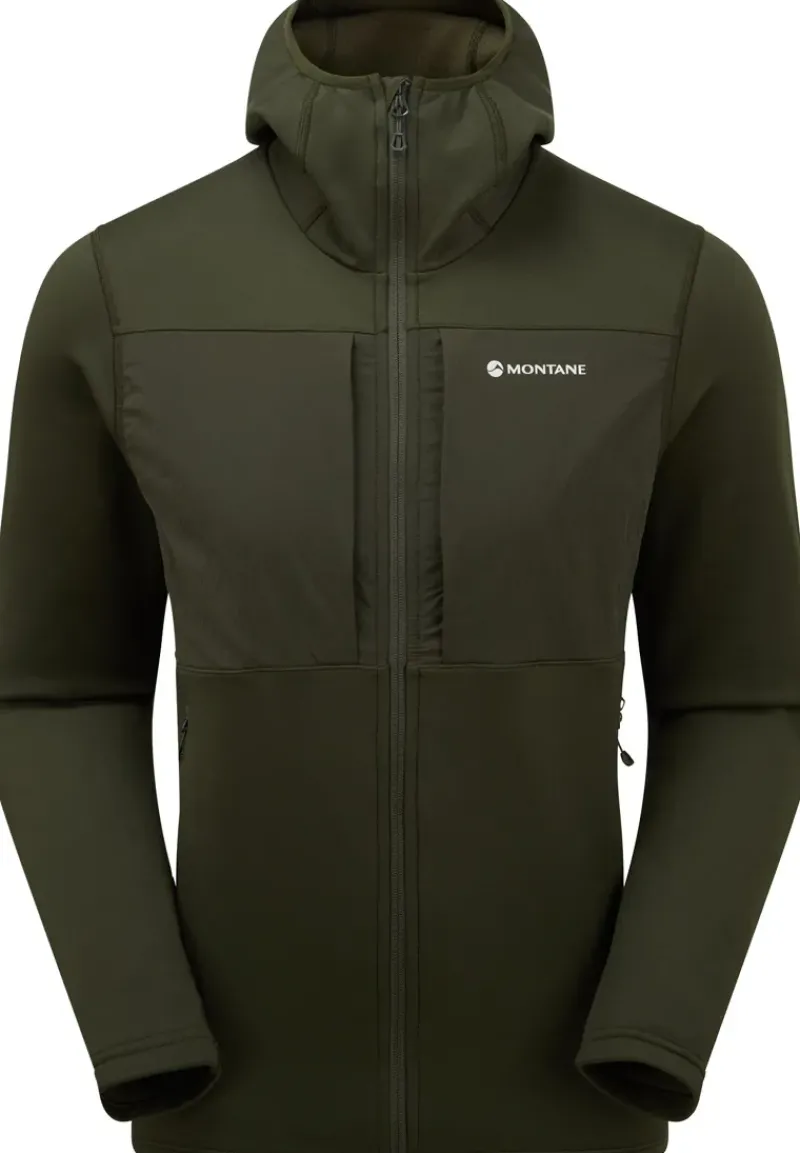 Montane Fleece & Mid Layer-Mens Fury XT Hoodie - Oak Green