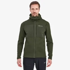 Montane Fleece & Mid Layer-Mens Fury XT Hoodie - Oak Green