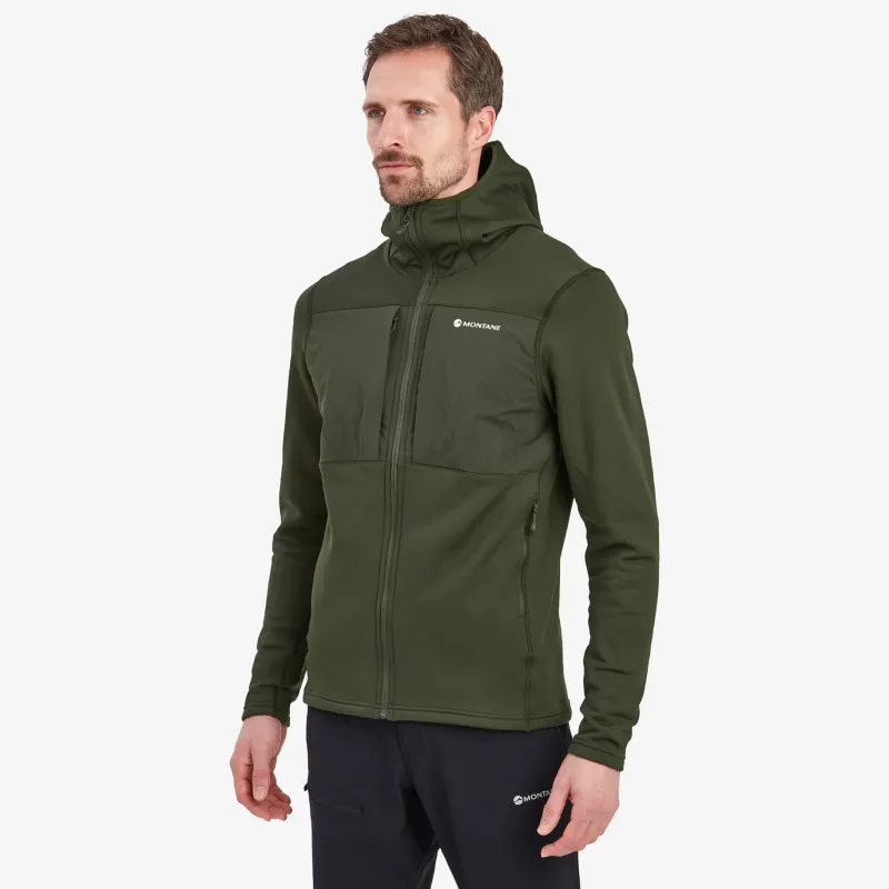 Montane Fleece & Mid Layer-Mens Fury XT Hoodie - Oak Green
