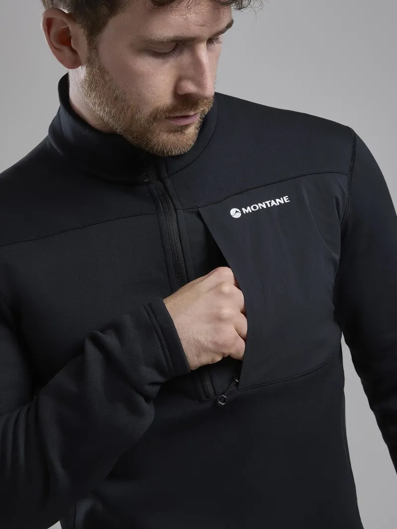 Montane Fleece & Mid Layer-Mens Fury XT Pull-On - Black