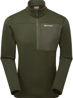 Montane Fleece & Mid Layer-Mens Fury XT Pull-On - Oak Green