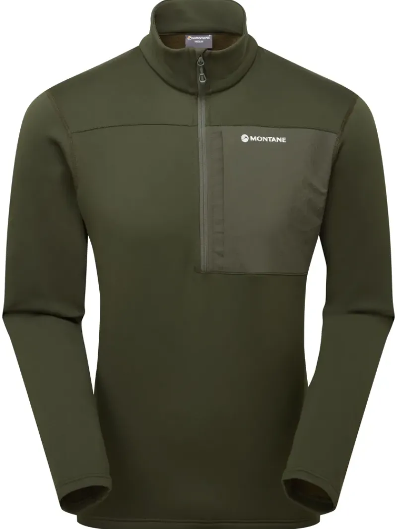 Montane Fleece & Mid Layer-Mens Fury XT Pull-On - Oak Green