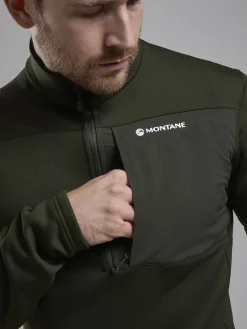 Montane Fleece & Mid Layer-Mens Fury XT Pull-On - Oak Green