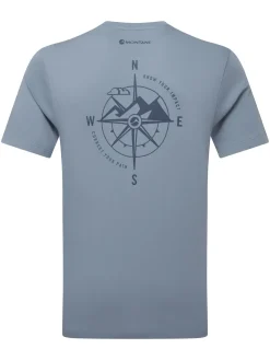 Montane T-Shirts & Baselayers-Mens Impact Compass T-Shirt - Stone Blue